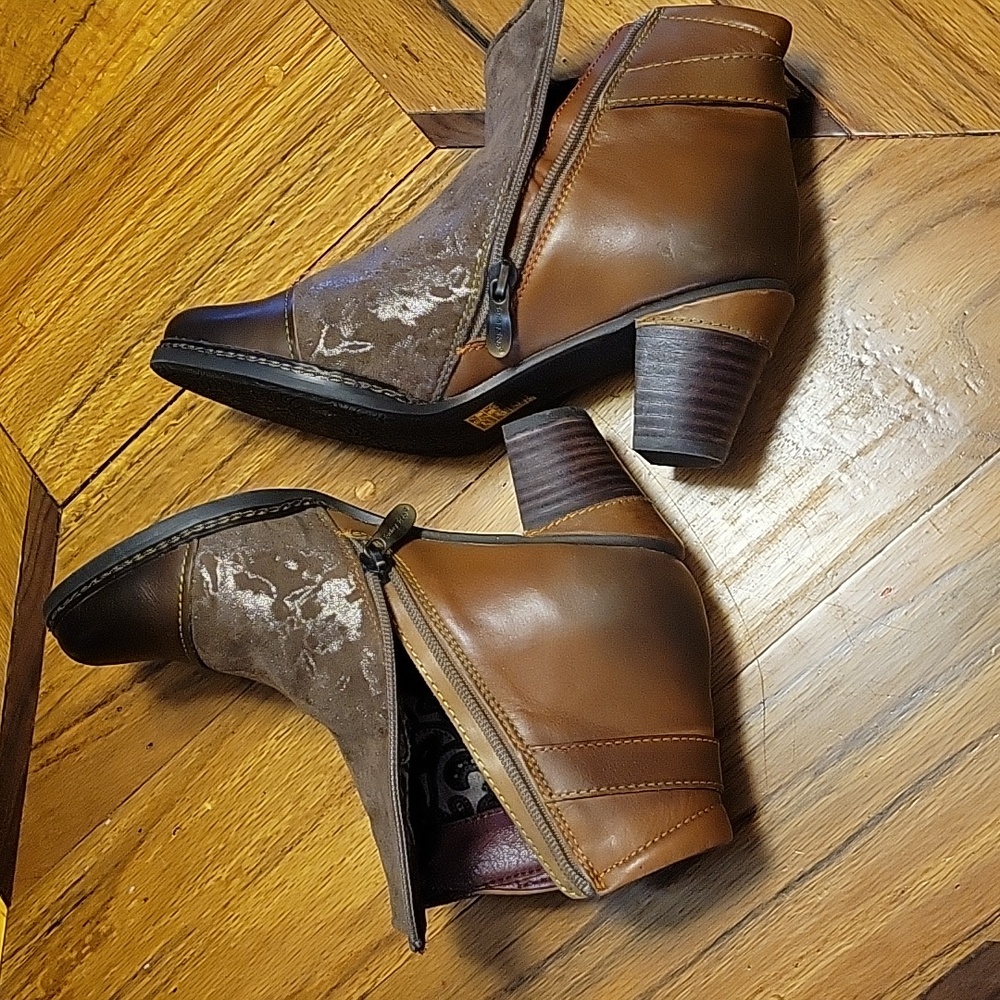 L'Artiste by Spring Step Leather Combo Ankle Boots- Socute Size EU 38 - Picture 11 of 15